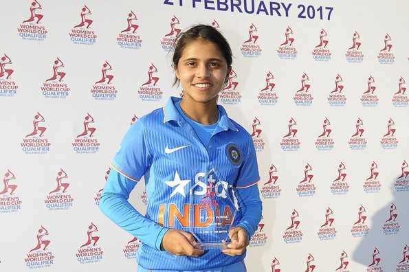 Devika Vaidya was the Player of the Match after her knock of 89 against Sri Lanka. Devika Vaidya was the Player of the Match after her knock of 89 against Sri Lanka.