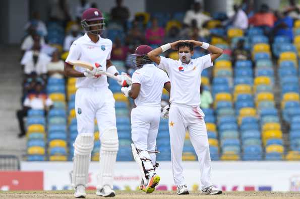 Hope composed a fluent fifty in the second innings of the Test match against Pakistan Hope composed a fluent fifty in the second innings of the Test match against Pakistan