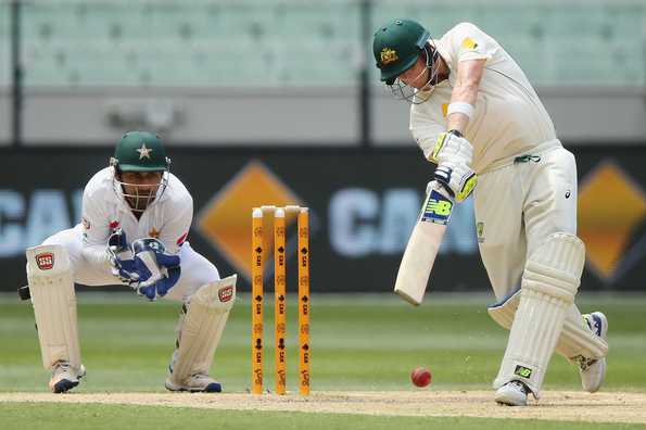 Steven Smith dominated Pakistan bowlers with an unbeaten 100 off 168 balls.