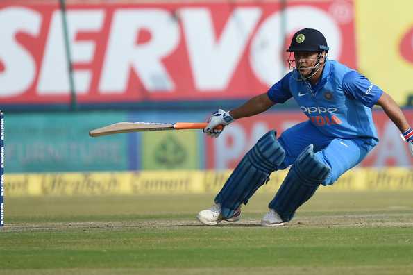 Dhoni also had an on-field visitor from the crowd today.