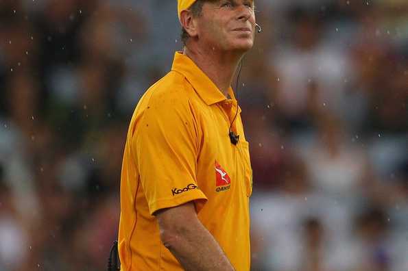 Reiffel was hit by a throw from the deep when standing at square leg, during the fourth Test between India and England Reiffel was hit by a throw from the deep when standing at square leg, during the fourth Test between India and England