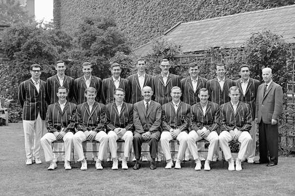 Denis Lindsay (seated, far left) with the South African team in 1965. Denis Lindsay (seated, far left) with the South African team in 1965.