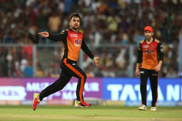 Rashid scored a 10-ball 34 before returning to claim three wickets, two catches and a run-out. Rashid scored a 10-ball 34 before returning to claim three wickets, two catches and a run-out.