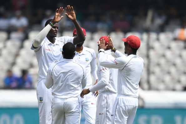 Holder picked up a five-wicket haul to dent India. Holder picked up a five-wicket haul to dent India.