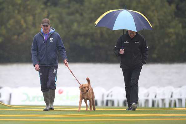 This is the second time in ten days that a game has been abandoned due to rain in Scotland. This is the second time in ten days that a game has been abandoned due to rain in Scotland.