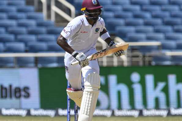 Overnight batsman Brooks remained unbeaten on 36 Overnight batsman Brooks remained unbeaten on 36