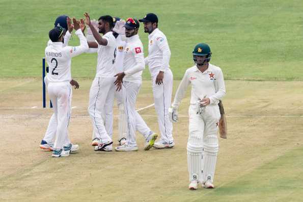 Lasith Embuldeniya bagged his second Test fifer Lasith Embuldeniya bagged his second Test fifer