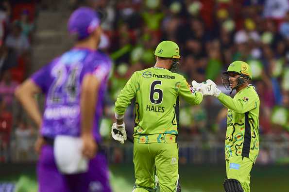 Hales and Khawaja put on a century opening stand.