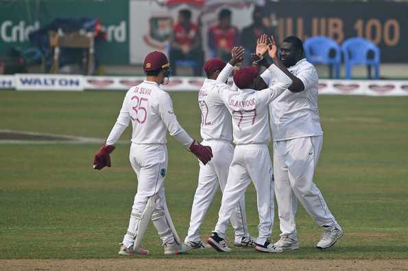 Cornwall bagged two wickets to hurt the hosts.