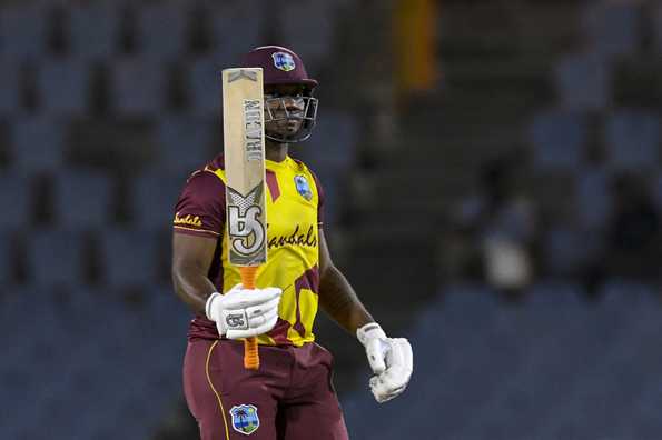 Evin Lewis's 34-ball 79 paved the way for West Indies' victory that sealed the series 4-1