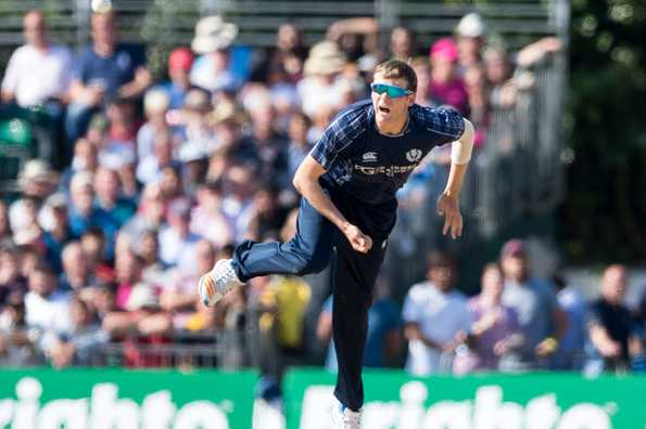 Leask first picked 3 for 19 and then scored a half-century to lead Scotland to a four-wicket win. Leask first picked 3 for 19 and then scored a half-century to lead Scotland to a four-wicket win.