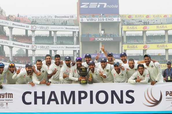 With a 3-0 result, India will now climb two positions to no. 2 in the ICC Test Rankings With a 3-0 result, India will now climb two positions to no. 2 in the ICC Test Rankings