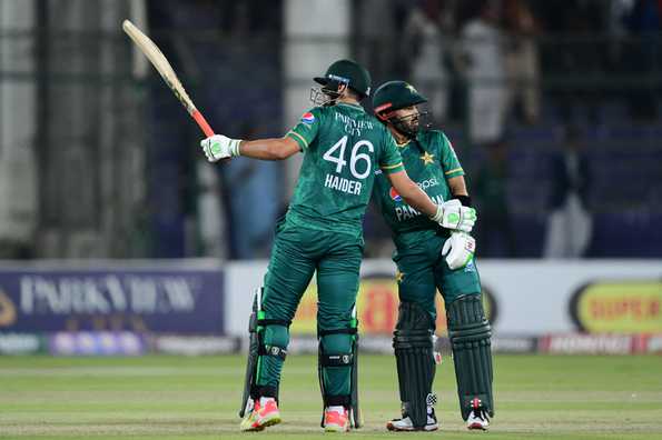 Mohammad Rizwan and Haider Ali were involved in a partnership worth 105 Mohammad Rizwan and Haider Ali were involved in a partnership worth 105