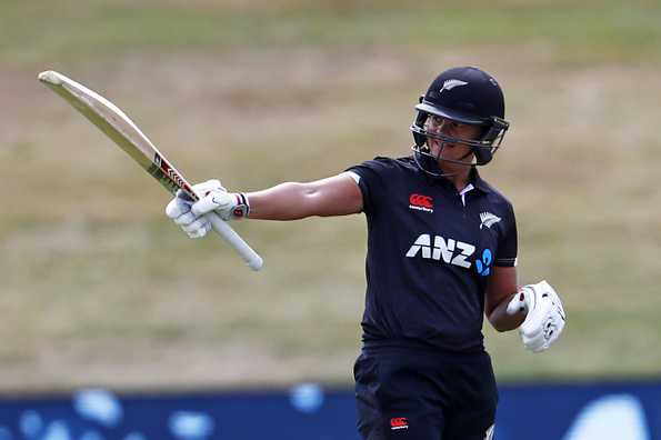 Bates reached her century off 107 balls. Bates reached her century off 107 balls.