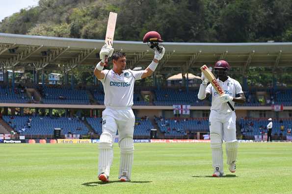 Joshua Da Silva finished unbeaten having registered his maiden Test ton Joshua Da Silva finished unbeaten having registered his maiden Test ton