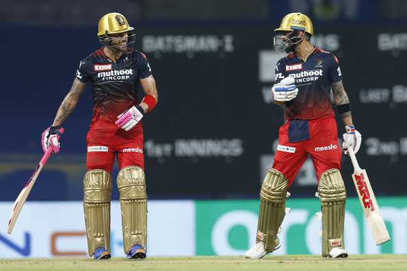 Faf du Plessis and Virat Kohli showed against PBKS, there are fours and sixes to be milked in the 'v' down the ground and opportunities to scamper twos and threes when the ball travels a little squarer. Faf du Plessis and Virat Kohli showed against PBKS, there are fours and sixes to be milked in the 'v' down the ground and opportunities to scamper twos and threes when the ball travels a little squarer.
