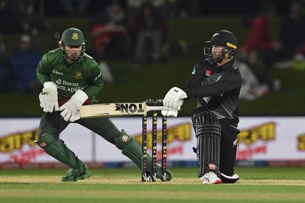 Devon Conway finished unbeaten on 70* as NZ won comfortably. Devon Conway finished unbeaten on 70* as NZ won comfortably.