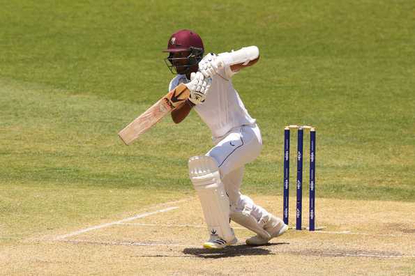 Kraigg Brathwaite was unbeaten on 62 after Lunch. Kraigg Brathwaite was unbeaten on 62 after Lunch.