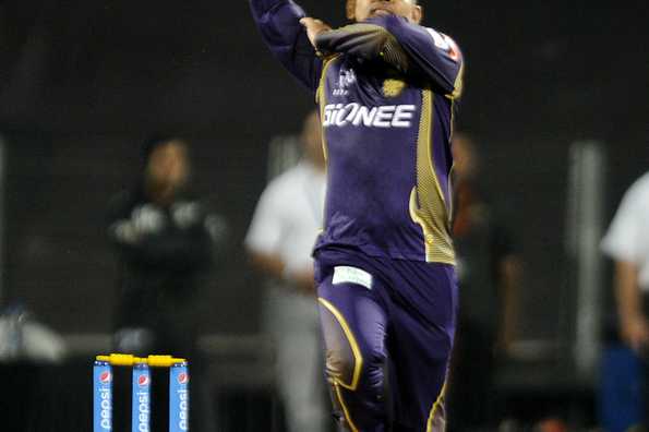 Sunil Narine was reported for a suspect bowling action by the on-field umpires at Vizag on Wednesday. Sunil Narine was reported for a suspect bowling action by the on-field umpires at Vizag on Wednesday.