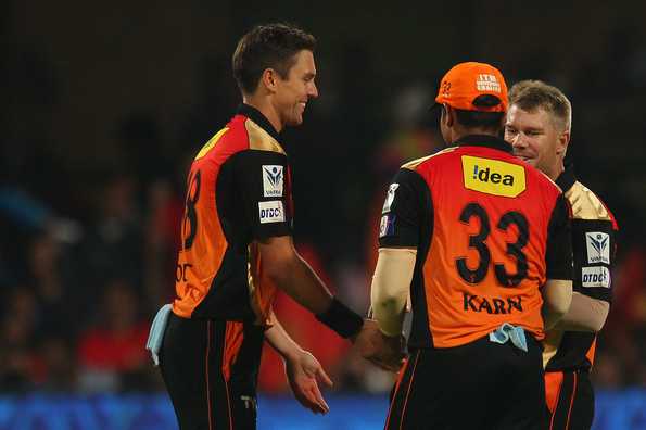 Boult took three wickets in the 19th over. Boult took three wickets in the 19th over.