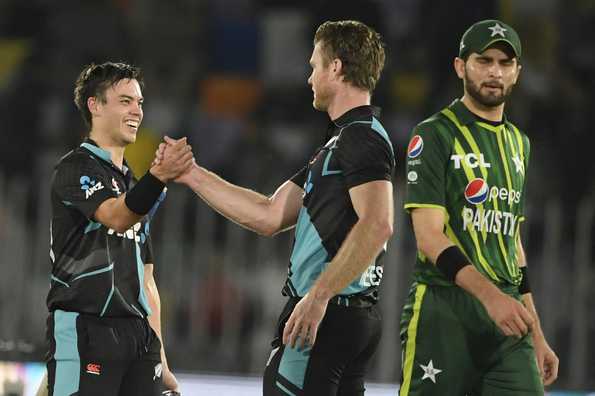 Chapman and Neesham put on an unbeaten century stand in New Zealand's successful chase. Chapman and Neesham put on an unbeaten century stand in New Zealand's successful chase.