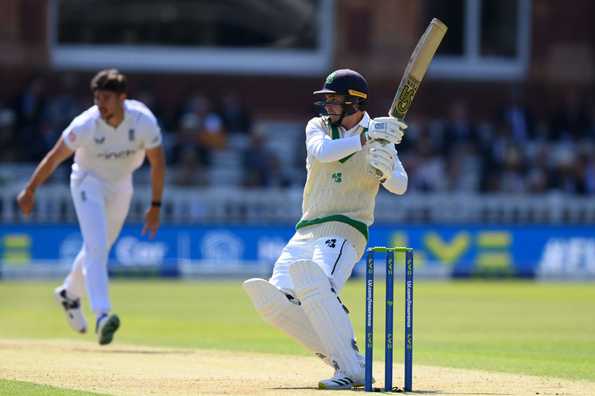 A defiant Curtis Campher stood steady amidst the chaos as Ireland collapsed in their first innings A defiant Curtis Campher stood steady amidst the chaos as Ireland collapsed in their first innings