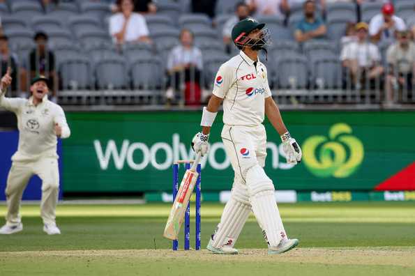 Shan Masood's side capitulated on a crumbling Day 4 pitch in Perth. Shan Masood's side capitulated on a crumbling Day 4 pitch in Perth.