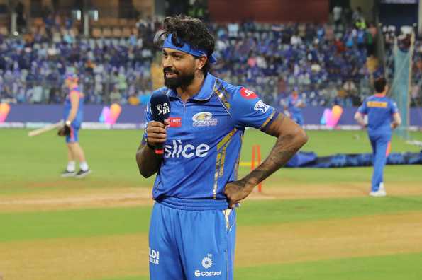 Hardik Pandya is leading Mumbai Indians for the first time at the Wankhede Stadium Hardik Pandya is leading Mumbai Indians for the first time at the Wankhede Stadium