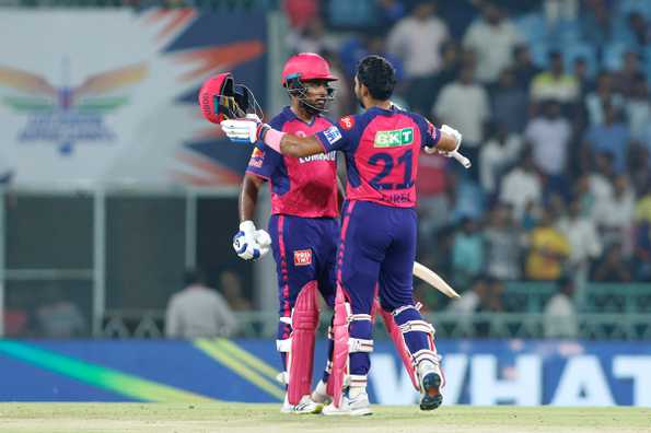 Samson and Jurel put on an unbeaten 121-run stand off just 62 balls to see RR home. Samson and Jurel put on an unbeaten 121-run stand off just 62 balls to see RR home.