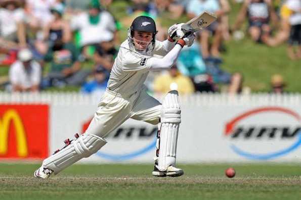 Kane Williamson of New Zealand plays a shot during day three of their test match against South Africa at Seddon Park in Hamilton, on March 17. Kane Williamson of New Zealand plays a shot during day three of their test match against South Africa at Seddon Park in Hamilton, on March 17.