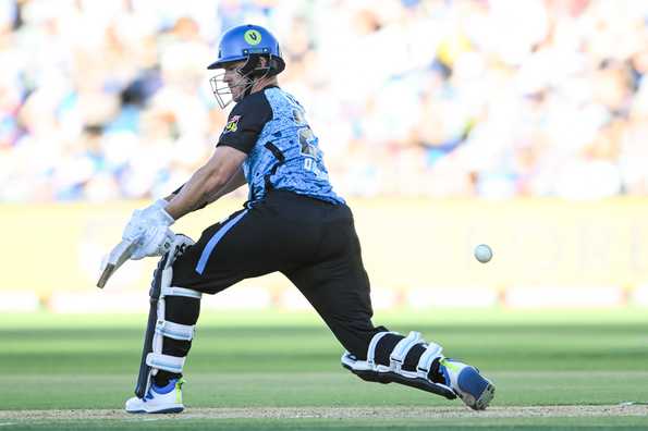 D'Arcy short's fifty propped up the Strikers innings at the Adelaide Oval D'Arcy short's fifty propped up the Strikers innings at the Adelaide Oval