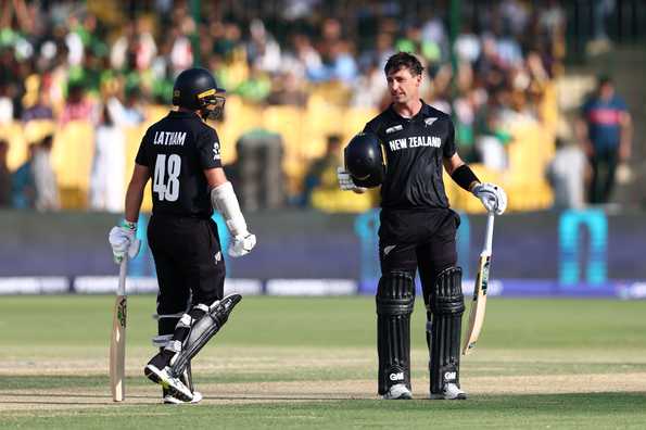 Latham and Young combined for a crucial 118-run stand to revive the innings. Latham and Young combined for a crucial 118-run stand to revive the innings.