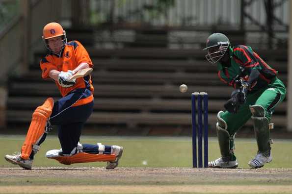 Netherlands captain Peter Borren (L) plays a shot against Kenya during a one-day international in Nairobi in 2010. Borren, who started his cricket career in his native New Zealand, leads the Dutch into their fourth World Cup campaign. Netherlands captain Peter Borren (L) plays a shot against Kenya during a one-day international in Nairobi in 2010. Borren, who started his cricket career in his native New Zealand, leads the Dutch into their fourth World Cup campaign.