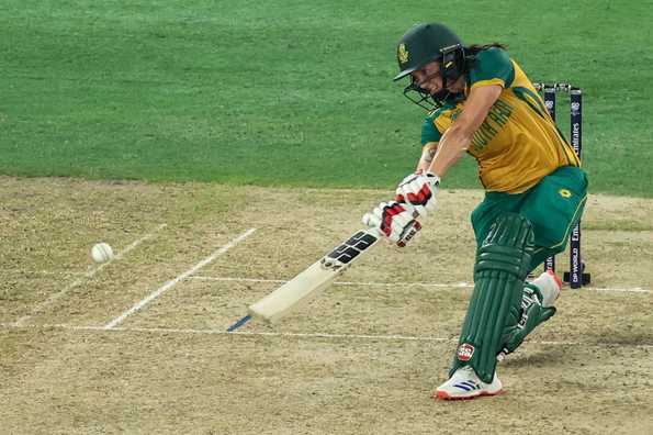Tazmin Brits scored a brilliant hundred but battled cramps in the heat. 
