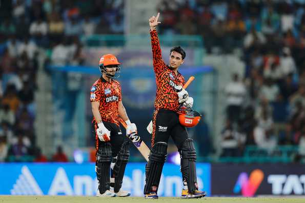 Abhishek Sharma hit 59 in the chase Abhishek Sharma hit 59 in the chase