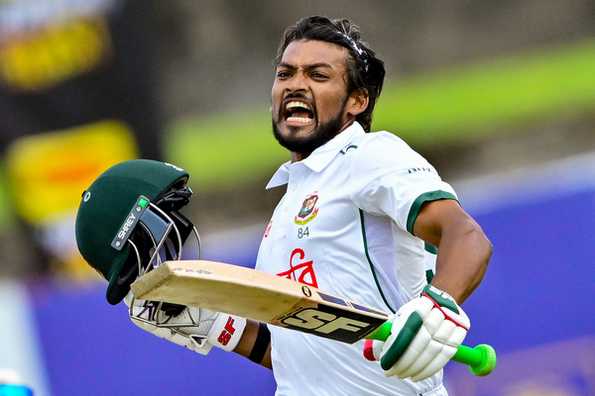 Najmul Hossain Shanto celebrates his 7th Test 100 Najmul Hossain Shanto celebrates his 7th Test 100