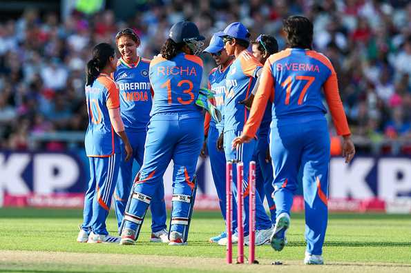 Radha Yadav and Shree Charani picked two wickets each Radha Yadav and Shree Charani picked two wickets each