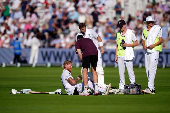 Ben Stokes was in considerable pain while batting on the first day