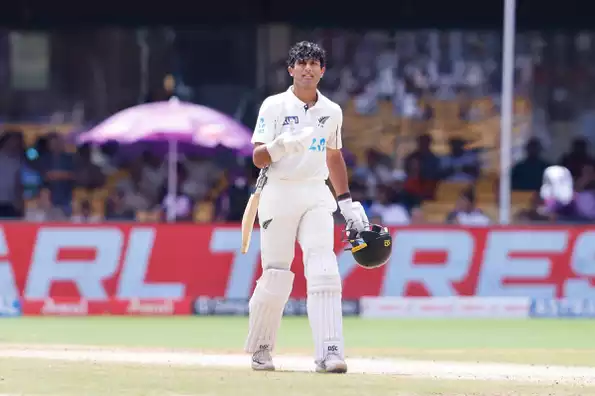 Rachin Ravindra (file pic) top-scored with a unbeaten 165. Rachin Ravindra (file pic) top-scored with a unbeaten 165.