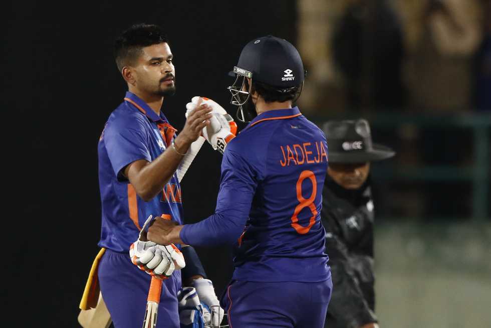 Shreyas Iyer and Ravindra Jadeja added a 58-run stand on course to the victory Shreyas Iyer and Ravindra Jadeja added a 58-run stand on course to the victory