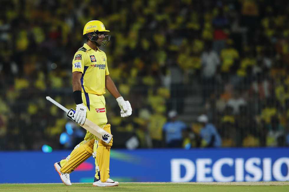 Ravindra has aggregated only 50 runs in his last five IPL innings. Ravindra has aggregated only 50 runs in his last five IPL innings.